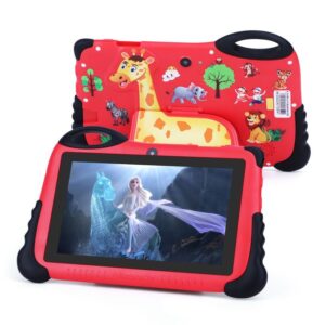 C Idea 7 Inches Kids Tablet, Dual Cameras Sim 6Gb RAM 128GBROM Android Tablets With Low Price -Red