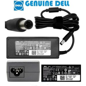 DELL Charger Big Pin 19.5V 65W Adapter Plus Power Cord - Black