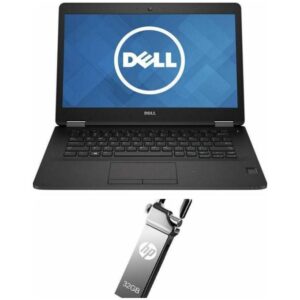 DELL Refurbished Latitude 7470 Core I7 8GB Ram 256ssd Plus 32GB Flash Disk ,Mouse And Microsoft Office -Black