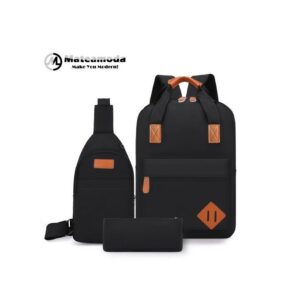 Fahion Mateamoda 3 PCS Men Bags Backpacks School Bags Laptop Bags Satchel Chest Bags Bookbags
