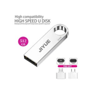 Flash Drive 512GB Metal OTG Micro USB Type-C - Silver