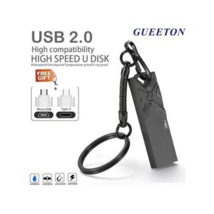 GUEETON 128GB Metal OTG Usb Flash Drive Waterproof 3D Embossment