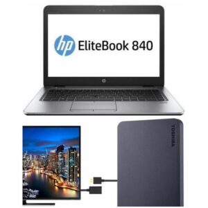 Hp Elite Book 840 G2, Intel Core i5,16GB Ram, 500GB Hdd- Refurbished + 500GB External HDD - Silver & Black