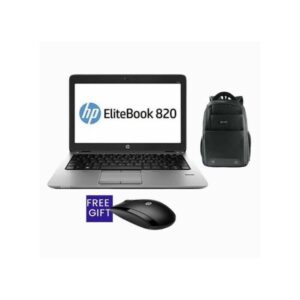 Hp Elitebook 820(12.5-inch,Core I5,8GB RAM,500 GB,Refurbished) Free Mouse & Bag- Black