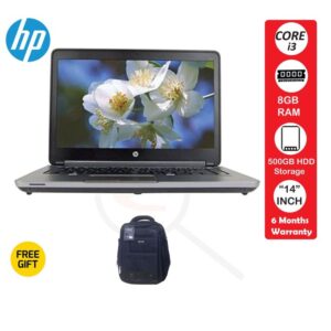 Hp Renewed Probook 640 Core I3 16GB Ram 500GB HDD 14 Inch Screen Plus Backpack -Black