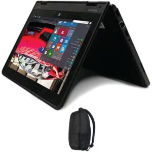 Lenovo Flex 2 in 1(Tablet and Laptop) Touchscreen 11.6"Mini Laptop,Celeron,4GB,128GB SSD plus Free Bag- Black, Renewed