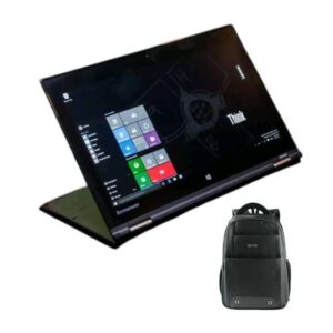 Lenovo Refurbished ThinkPad Yoga, 12.5-inch, Core I5, 8GB RAM, 256GB SSD, Touch Screen , Plus Bag -Black