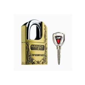 Mindy Anti-Theft Hard Steel Keyed Padlock - Golden