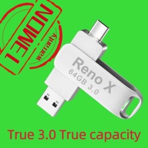 RENO Flash Disk 64 G High Speed Waterproof Metal USB 3.0 Flash Drive USB Drive Type-C OTG USB 3.0 Flash