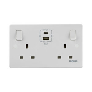 Twin Switch Socket with USB + Type C