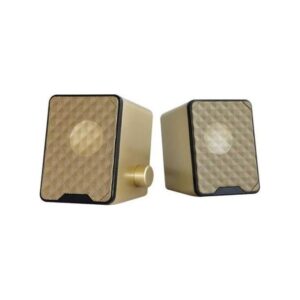 Usb Computer Speakers – USB External Speakers – Gold/Grey