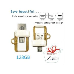 UWY 128G OTG Usb Flash Drive Micro Otg & Type C Flash Disk