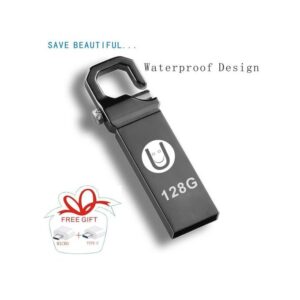 UWY Flash Disk 128G High Speed Waterproof Metal USB Flash Drive