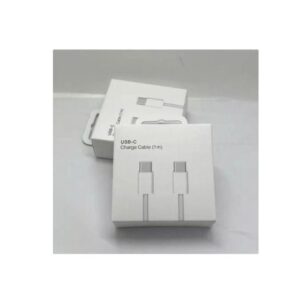 Apple IPhone 15 And 16 USB-C To USB-C Fast Charging Cable – 1m Type-C Data & Power Cable High-Speed Charging For IPhone 15, IPad Pro, MacBook, Android – Durable & Original – White