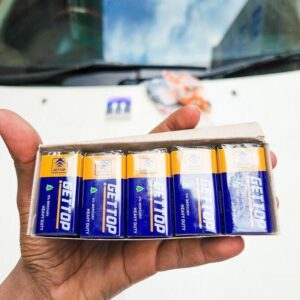 Gettop High-Quality 9V Alkaline Batteries – Pack of 10 - (Non-Recheargeable) for Microphones, Smoke Detectors & Other 9V Electronics