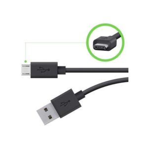 Long Reinforced Micro USB Charging Cable - Black