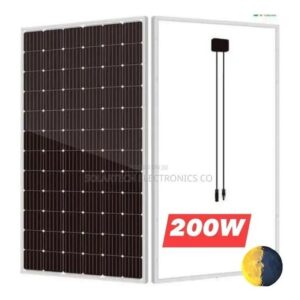 New Brand 200watts Mono Crystalline Charges batteries Lighting Bulbs _Black
