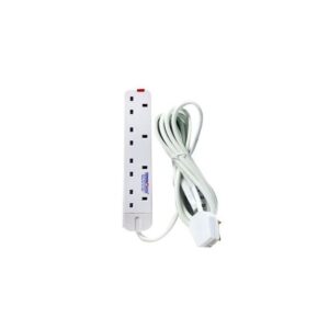 Power King Extension Cable 4 Way - White