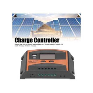 Solar Charge Controller 12V/24V High Performance PWM Solar Panel Controller 10A - Orange/Green